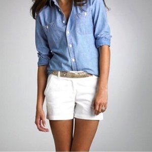 J.Crew white chino broken-in shorts